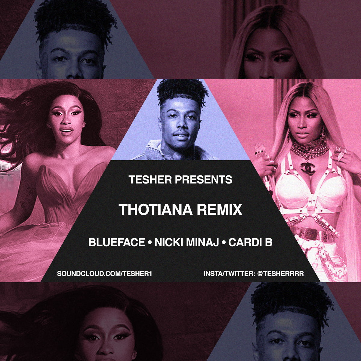 Free Download Hip-Hop: Tesher - Thotiana Remix Cardi B x Nicki Minaj x Blue...