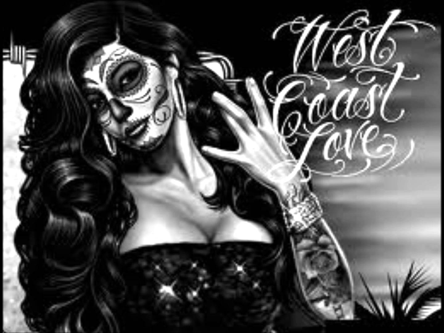 Vintage Gangster Chola Girl Tattoo Gun Stock Vector (Royalty Free)  1662894094 | Shutterstock, image size:1440x1080
