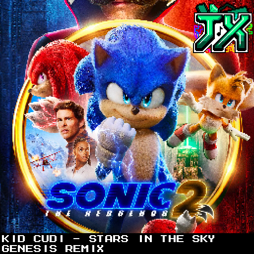  16 bit genesis kid cudi stars in the sky sonic 2 style by remixer